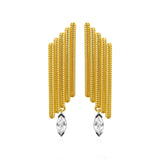 Amalfi Earrings - 14K Gold Vermeil - White Zircon Stone