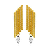 Amalfi Earrings - 14K Gold Vermeil - White Zircon Stone