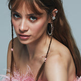 Double Princess Semita ear cuff profil görünüm – deliksiz kullanım, modern ve zarif