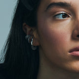 Maxi Parlak Luki Ear Cuff – 925 Ayar Gümüş Rodyum Kaplama