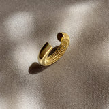 Parlak Luki Kıkırdak Küpesi - Altın Kaplama Gümüş