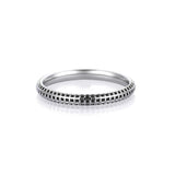 pacal yüzük 925 gümüş rodyum – modern minimal