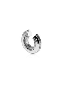 Eclipse Ear Cuff – rodyum kaplama 925 ayar gümüş mimari formlu kıkırdak küpe, ürün fotoğrafı