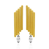 14 Carat Gold Plated 925 Sterling Silver Stone Earrings - Amalfi