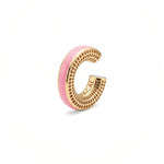 Blush Serenity ear cuff – powder pink enamel, 14K gold-plated 925 sterling silver cartilage earring