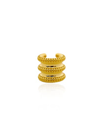 Capri Ear Cuff – 14K gold-plated 925 sterling silver multi-layer cartilage cuff, product photo