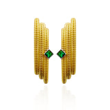 14 Carat Gold Plated 925 Sterling Silver Stone Earrings - Furore