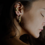 Furore Earrings - 14K Gold Vermeil - Green Zircon Stone