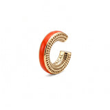 Ignite Pulse ear cuff – fire orange enamel, 14K gold-plated 925 sterling silver cartilage earring