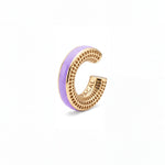 Lilac Reverie ear cuff – lilac enamel, 14K gold-plated 925 sterling silver cartilage earring