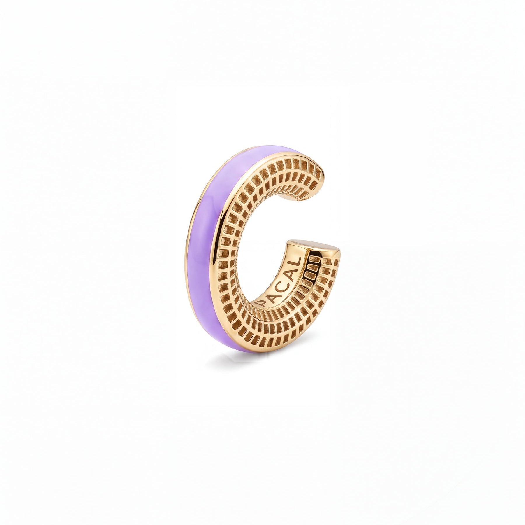 Lilac Reverie ear cuff – lilac enamel, 14K gold-plated 925 sterling silver cartilage earring