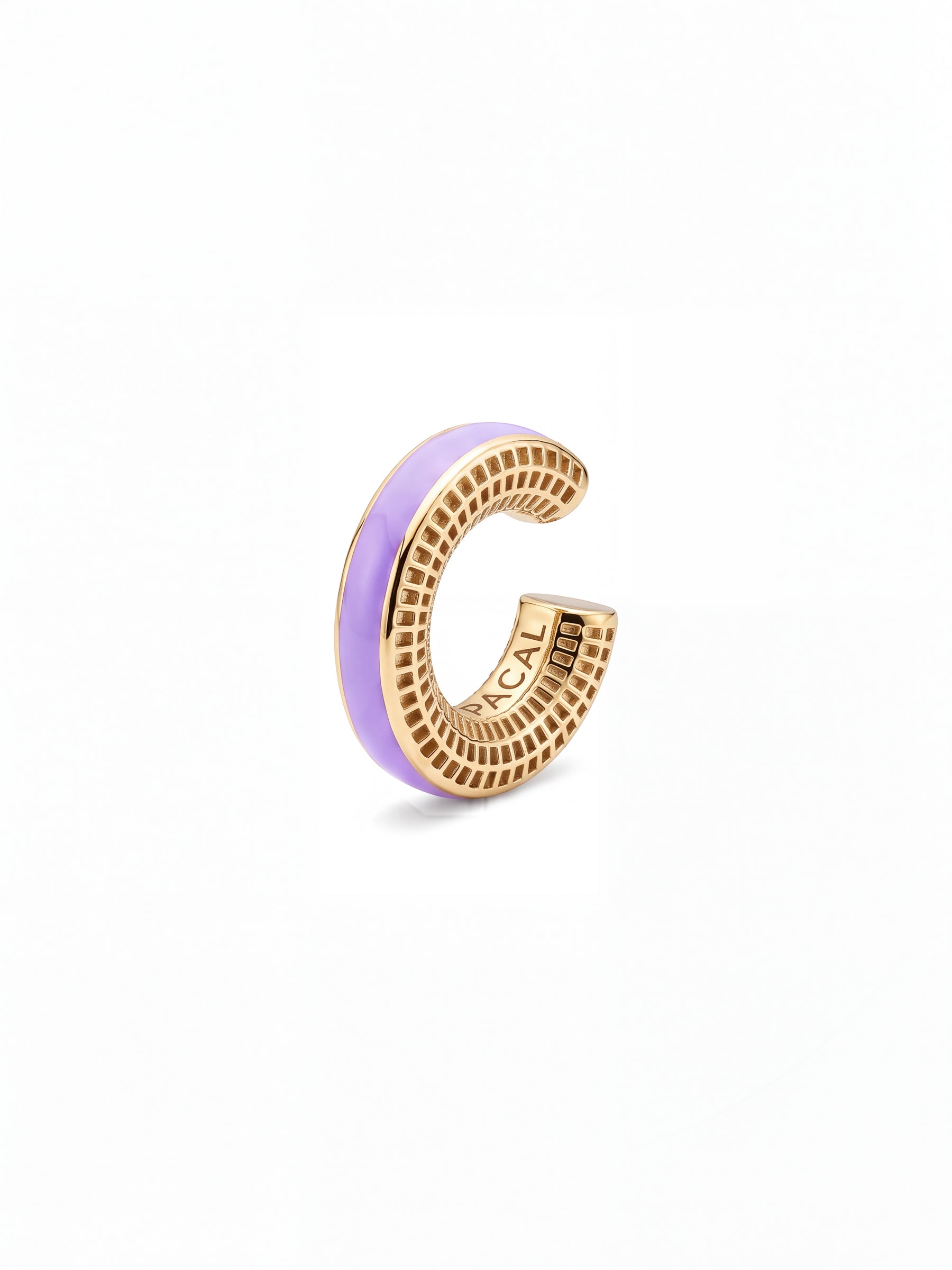 Lilac Reverie ear cuff – lilac enamel, 14K gold-plated 925 sterling silver cartilage earring