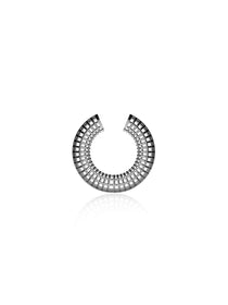 Luki Ear Cuff – rodyum kaplama 925 ayar gümüş dokulu kıkırdak küpe, ürün fotoğrafı