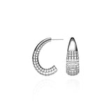 Small Regal Earrings - Rhodium Plated 925 Sterling Silver