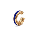 Midnight Muse ear cuff – lacivert mineli, 14 ayar altın kaplama 925 ayar gümüş kıkırdak küpe