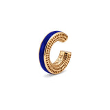 Midnight Muse ear cuff – lacivert mineli, 14 ayar altın kaplama 925 ayar gümüş kıkırdak küpe