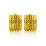 14 Carat Gold Plated 925 Sterling Silver Large Hoop Earrings - Minorca