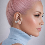 Octa Ear Cuff – 925 Ayar Gümüş Rodyum Kaplama