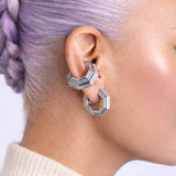 Octa Earrings - Rhodium Plated 925 Sterling Silver