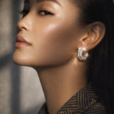 Octa Earrings - Rhodium Plated 925 Sterling Silver