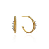 Princess Semita Hoop Earrings - 14K Gold Vermeil