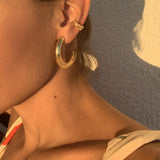 Princess Semita Ear Cuff – 925 Ayar Gümüş 14K Mikro Altın Kaplama Taşlı