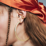 Semita ear cuff kulakta – altın kaplama, deliksiz ve ayarlanabilir