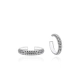 Semita ear cuff – 925 gümüş rodyum kaplama deliksiz kıkırdak küpesi, 15 mm