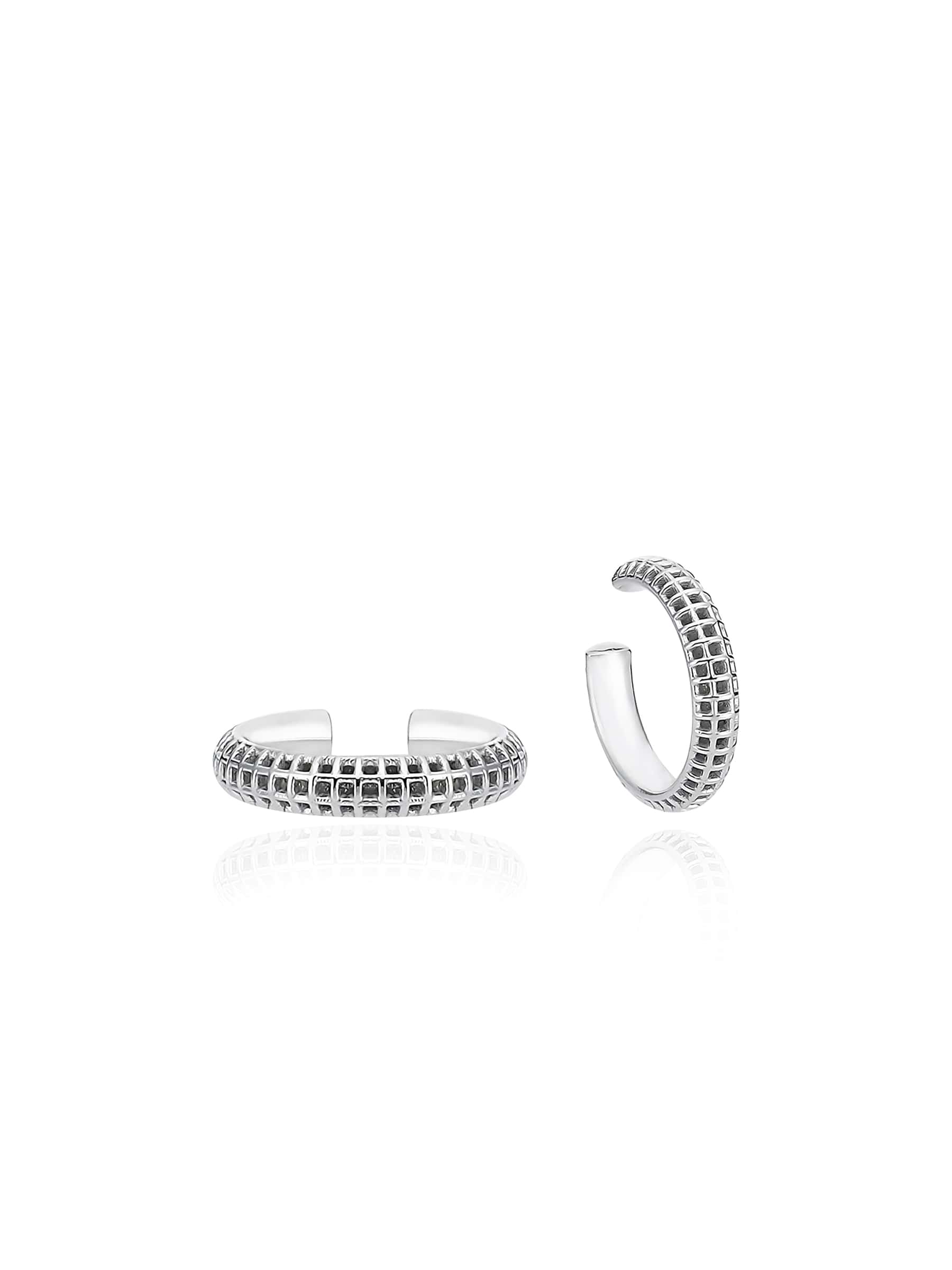 Semita ear cuff – 925 gümüş rodyum kaplama deliksiz kıkırdak küpesi, 15 mm