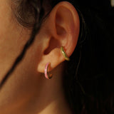 Semita Renkli Mineli 3'lü Ear Cuff Set I
