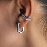 Trilux Earrings - Rhodium Plated 925 Sterling Silver