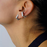 Verta Ear Cuff - Rhodium Plated 925 Sterling Silver 