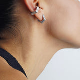 Verta Ear Cuff - Rhodium Plated 925 Sterling Silver 
