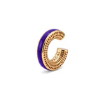 Violet Muse ear cuff – menekşe moru mineli, 14 ayar altın kaplama 925 ayar gümüş kıkırdak küpe