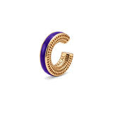 Violet Muse ear cuff – menekşe moru mineli, 14 ayar altın kaplama 925 ayar gümüş kıkırdak küpe