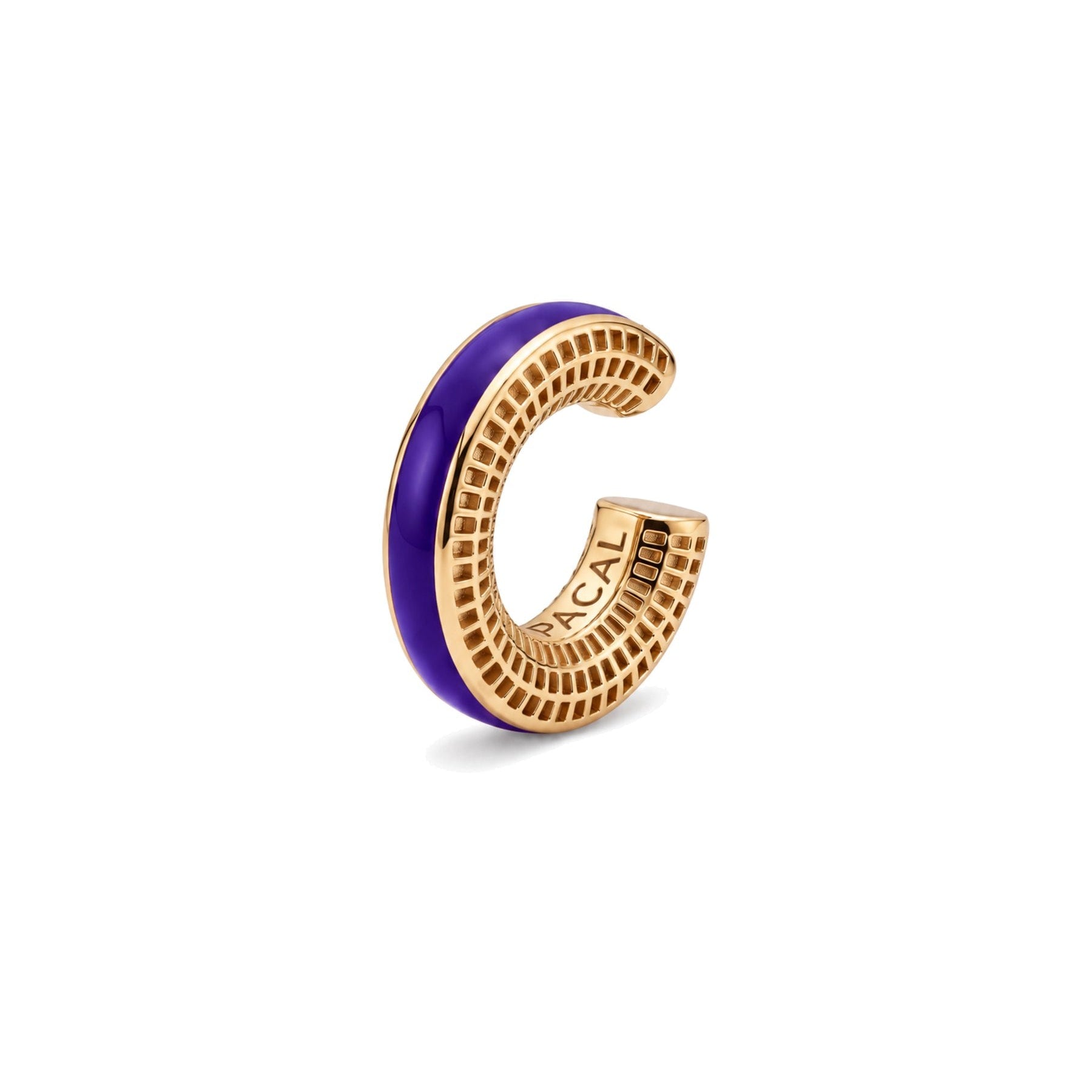 Violet Muse ear cuff – menekşe moru mineli, 14 ayar altın kaplama 925 ayar gümüş kıkırdak küpe